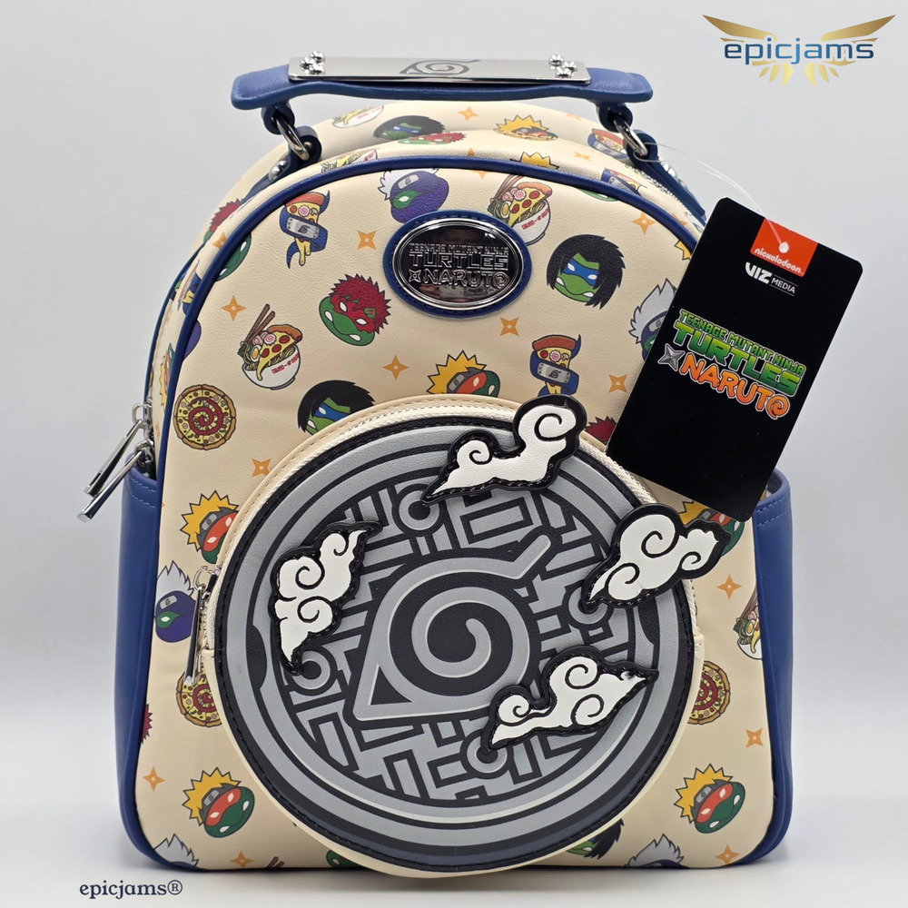 Nickelodeon TMNT Teenage Mutant Ninja Turtles x Naruto Mini Backpack New